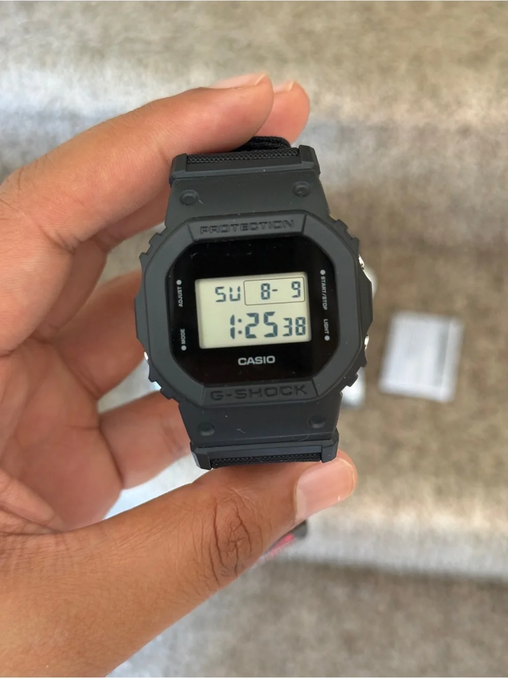 G-Shock Casio Digital Black Eco Fabric Strap Watch Mens